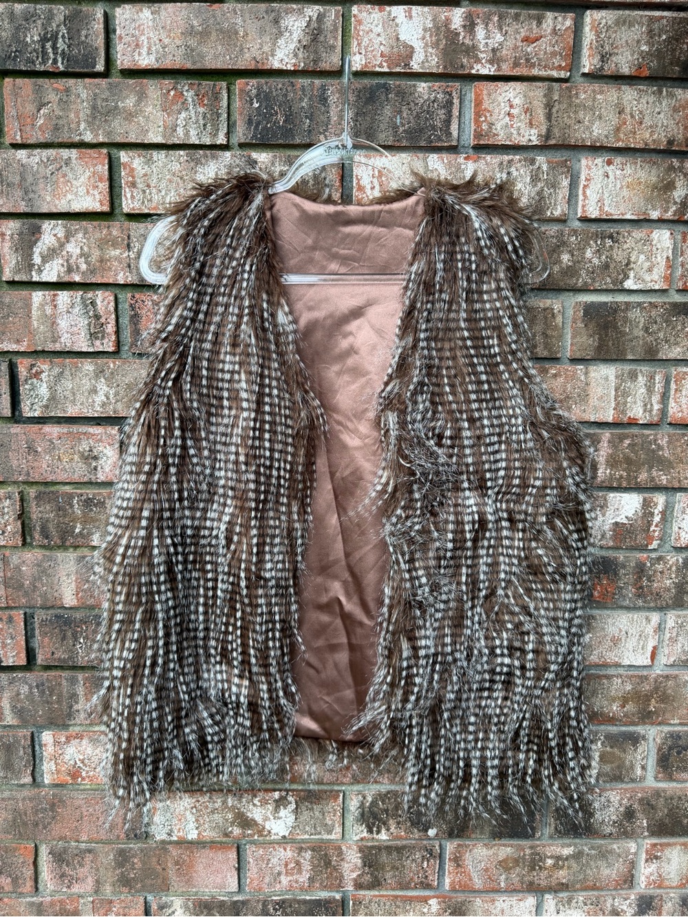 Brown Faux Fur Fringe Vest - Women's Layering Vest